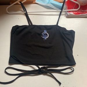 Black crop top tank top🖤🖤